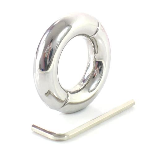 Male Penis Ring Stainless Steel Scrotum Bondage Weight Ball Stretcher