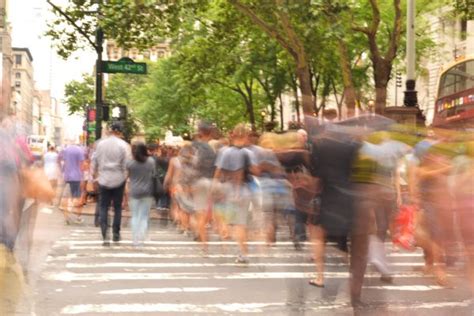 People Crossing Busy Street Stock Image Everypixel