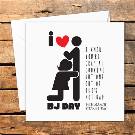 Steak And Blow Job Card Bj Blowjob Th March Love Valentines Day Funny Naughty Ebay