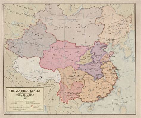 Roads, places, streets and buildings satellite photos. The Warring States: 1936 Kaiserreich China Map by Vexillographist on DeviantArt | China map, Map ...