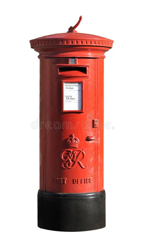 Red English Pillar Box Or Post Box Editorial Stock Image Image Of