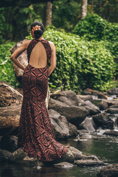 Samoan Polynesian Design Gown Polynesian Dress Hawaiian Fashion