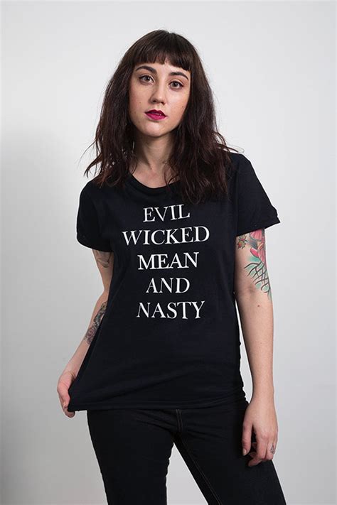 Evil Wicked Mean And Nasty Women S Witchcraft Satanic Cult T Shirt 70s Outlaw Vintage Style Rock