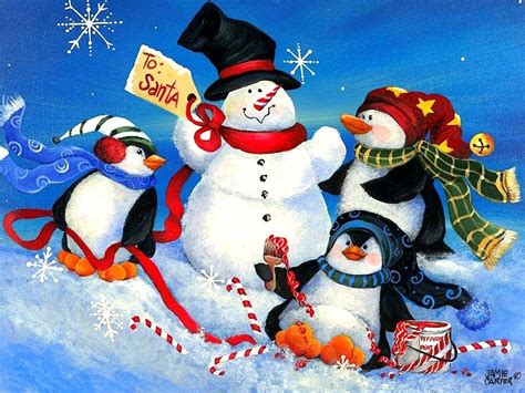 Cute Christmas Penguin Wallpapers Top Free Cute Christmas Penguin