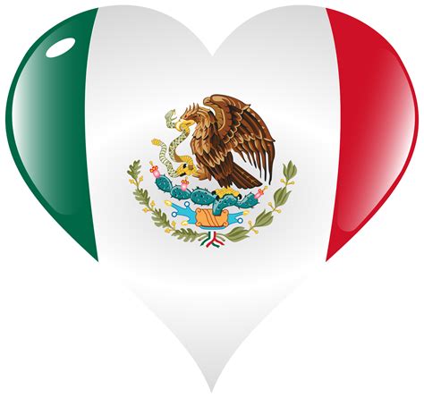Heart With Mexican Flag Clip Art Image Clipsafari