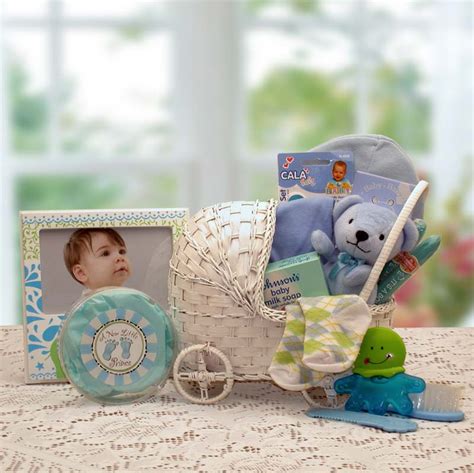 Bundle Of Joy New Baby Basket Yellowteal T Baskets For Delivery