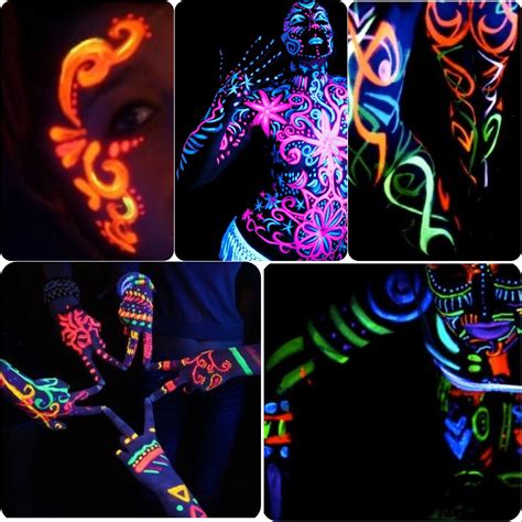 Pin By Elleee On Diy Body Painting Blacklight Party Glow In The Dark