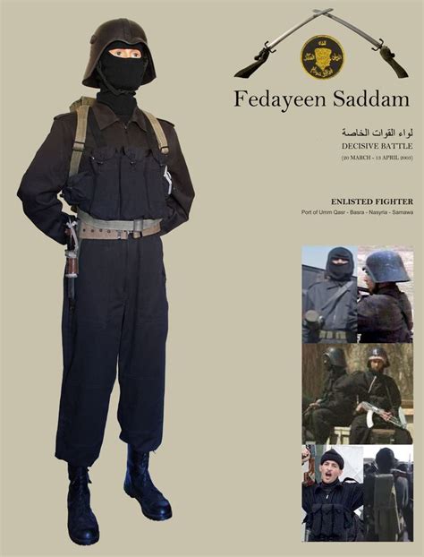 Fedayeen Saddam Enlisted Fighter قوات فدائيو صدام Military Suit Army