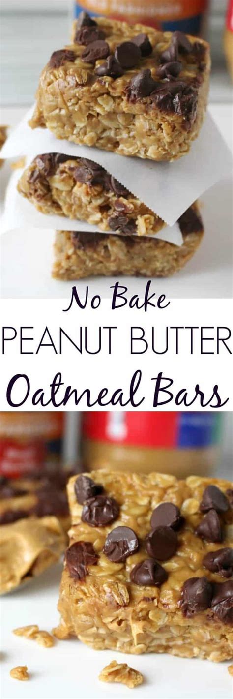 This ridiculously easy no bake oatmeal bars recipe! No Bake Peanut Butter Oatmeal Bars - Princess Pinky Girl