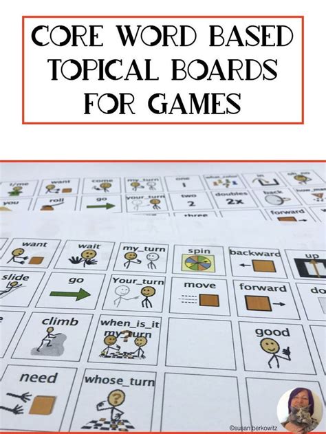 Core Word Based No Prep Picture Communication Boards For Games For Aac