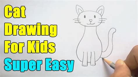 Learn how to draw cute ideas for kids pictures using these outlines or print just for coloring. How to draw a cat for kids - YouTube