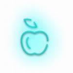 Neon Apple Icon Svg Transparent Vector Vectors