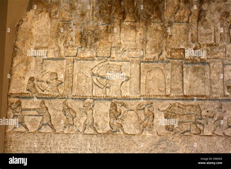 Assyrian Relief From Nimrud Circa 8th Century BC Showing Palace
