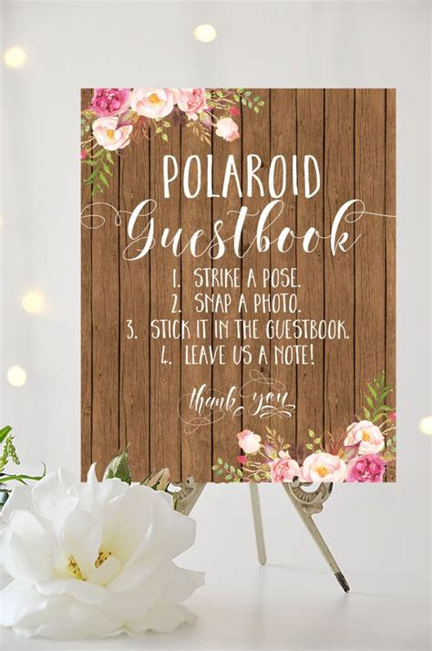 Polaroid Guestbook Sign 8 x 10 DIY by CharmingEndeavours ...