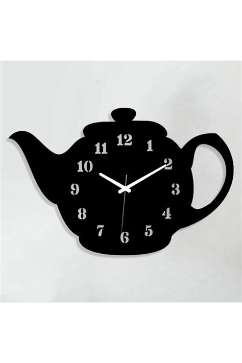 For Kitchen Wall Clock Teapot Design Wall Clock Decorative Etsy