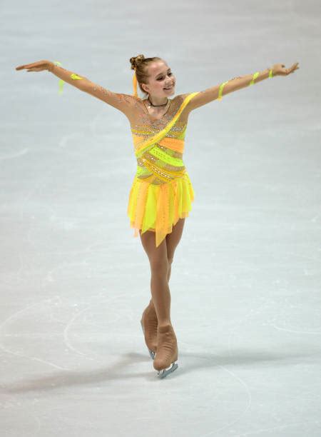 Russian Figure Skater Elena Radionova Performs During The Ladies Short