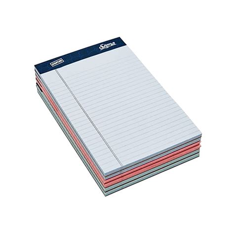 Staples Signa Notepads 5 X 8 Narrow Assorted Pastel 50 Sheetspad