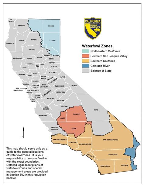 California Hunting Zone Map Printable Maps