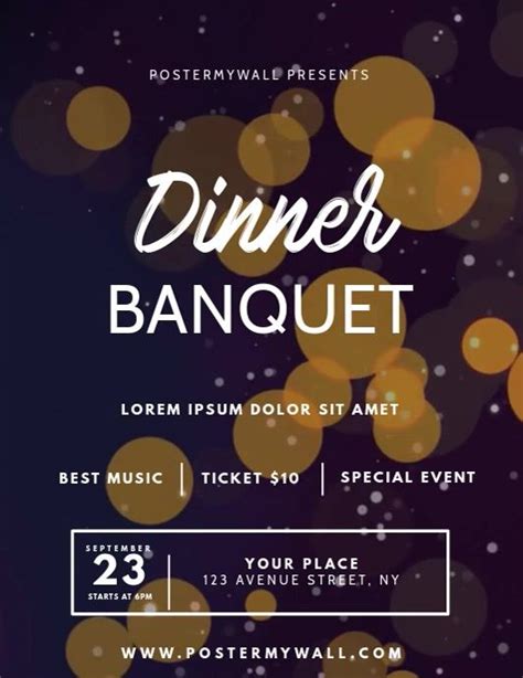 Dinner Banquet Video Invitation Design Flyer Banquet Event Flyer