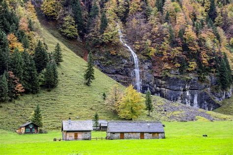 Swiss Farm High In The Alps Stock Image Image Of Switzerland Swiss