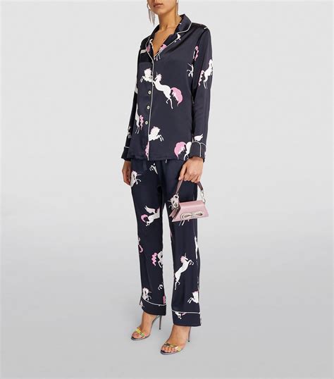 Olivia Von Halle Silk Lila Pyjama Set Harrods Gh