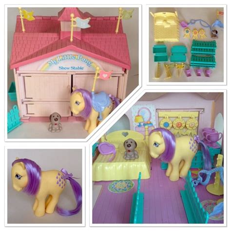 My Little Pony G1 Pink Show Stable Wlemon Drop Brandy And Accessories