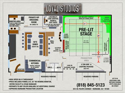 Loyal Studios View Our Stage Layout And Amenities