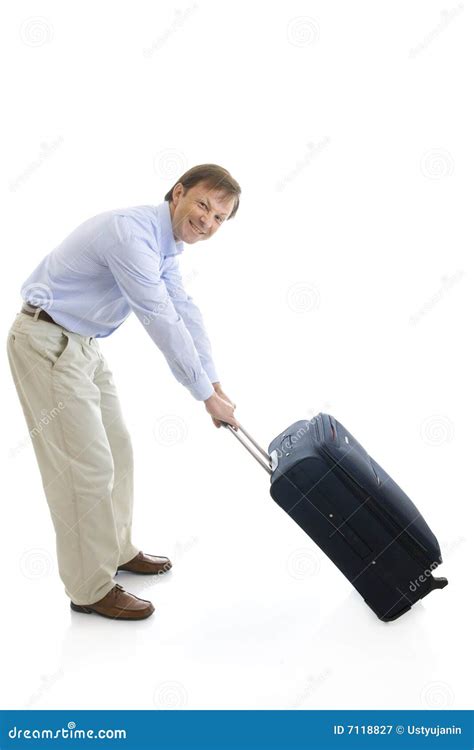 The Businessman With A Suitcase Stock Image Image Of Suitcase Travel