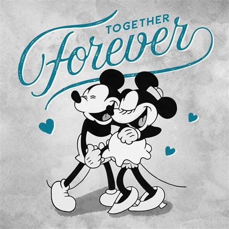 Mickey And Minnie Together Forever Mickey Mickey Mouse Art Mickey Mouse