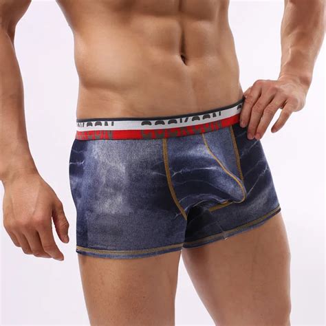 Cockcon Jeans Mens Boxers Underwear Brand Big Penis Convex Pouch Bulge