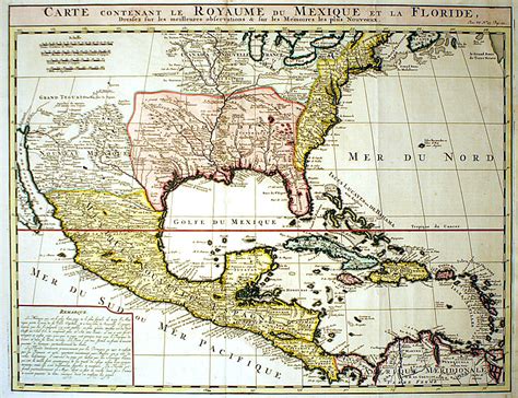 Antiques Council M 12644 Map Of North America C 1719