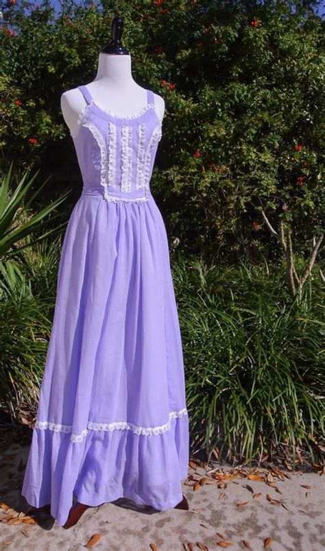 Vintage Prairie Dress Gunne Sax Style Boho Dress Hippie Dress Vintage Maxi Dress Vintage