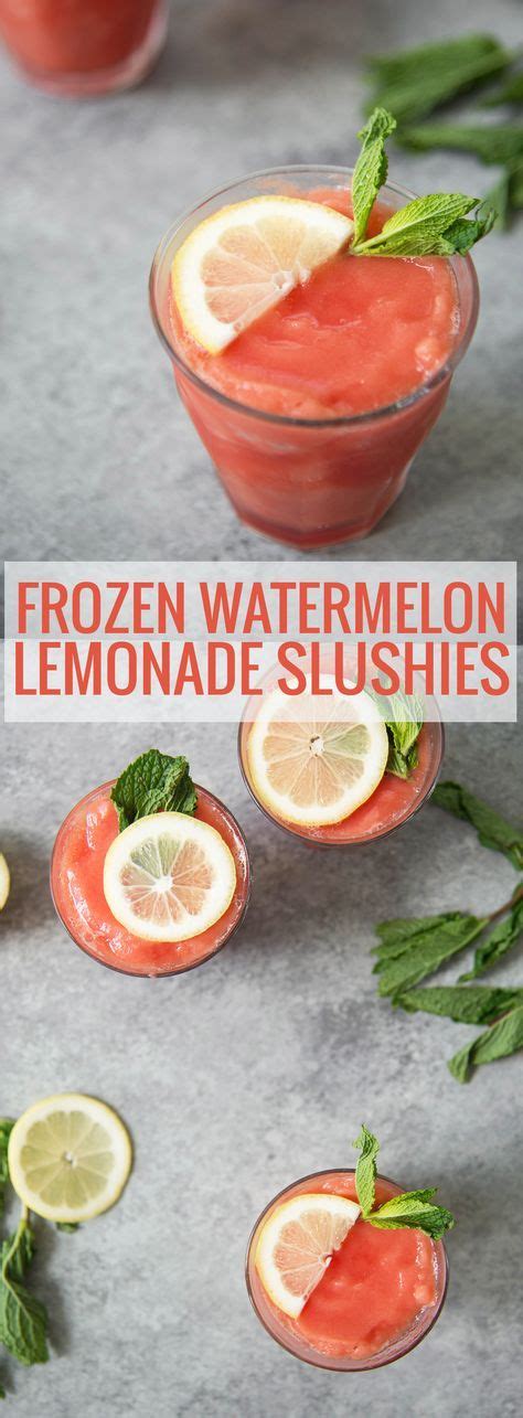 Frozen Watermelon Lemonade Slushies Video Delish