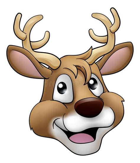 Christmas Cartoon Reindeer Character Stock Vector Illustration Of