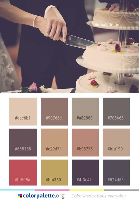 Wedding Cake Decorating Color Palette