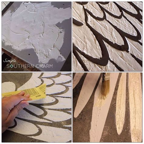 How To Make Raised Relief Stenciled Angel Wings For Wall Decor Winged