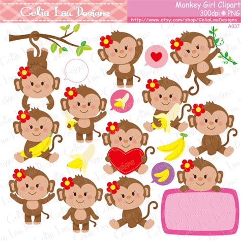 Girl Monkey Cartoon Cute