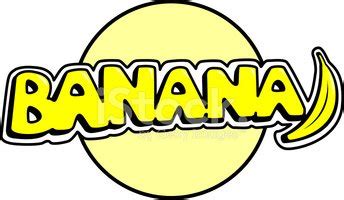 Banana Word Icon Stock Clipart Royalty Free Freeimages