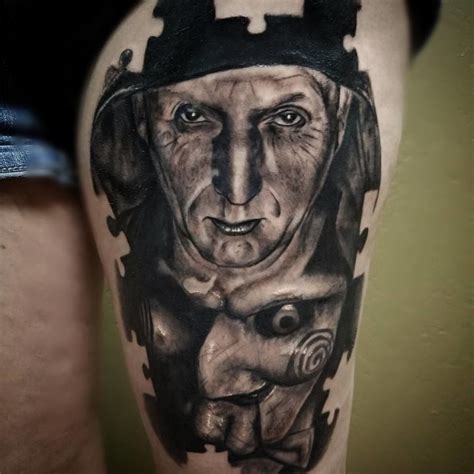 Horror Tattoo Jigsaw From Saw Rhorror