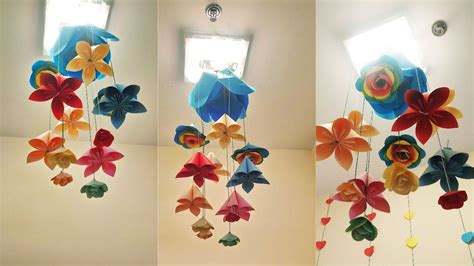 Diy Craft Awesome Paper Wall Hanging Craft Ideas Flower Haning With