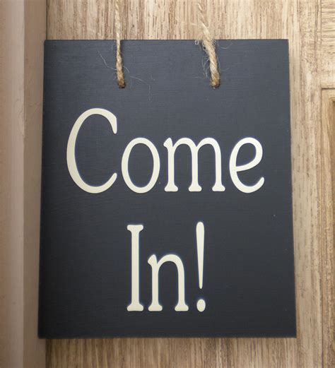 Come In Wood Sign