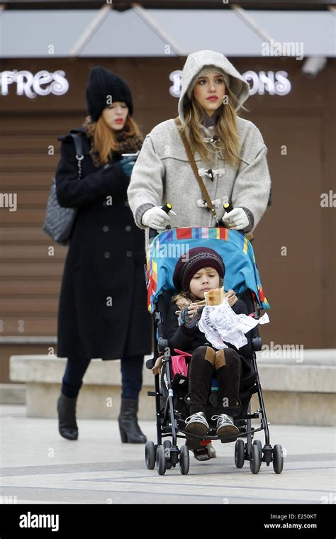 Jessica Alba Pushes Her Daughter Honor Marie Warren Ina Stroller While Out And About In Paris