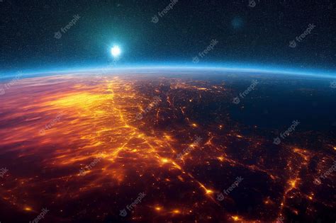 Premium Photo Beautiful View On Planet Earth From Space At Night With