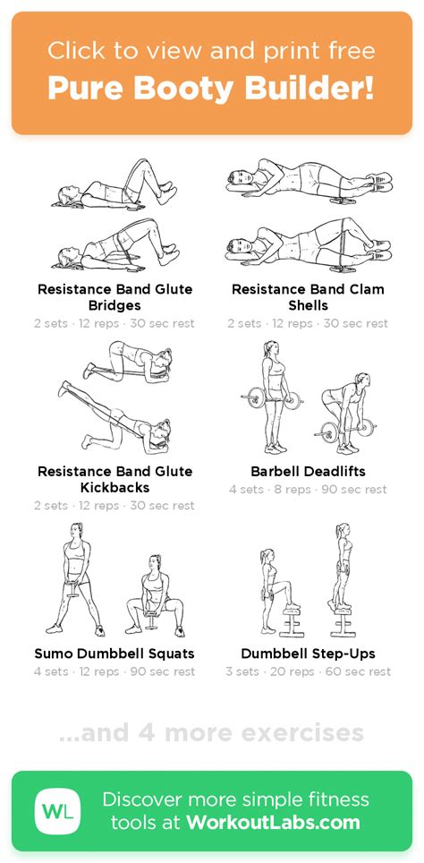 Pure Booty Builder Click To View And Print This Illustrated Exercise