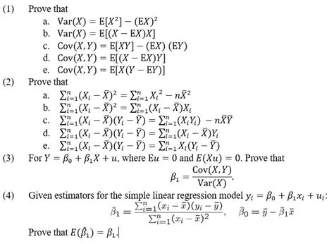 solved 1 2 prove that a var x e[x²] ex 2 b