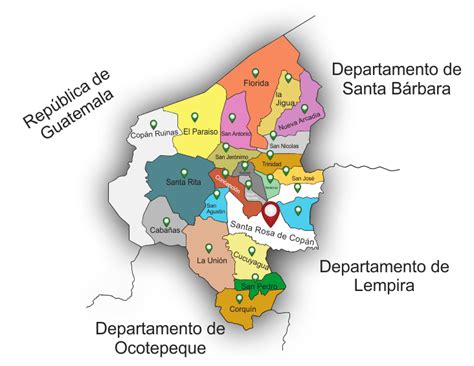 Mapas Por Departamento De Honduras Trinidad Douglas Quick Maps