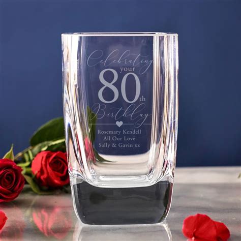 Personalised 80th Birthday Vase The T Experience