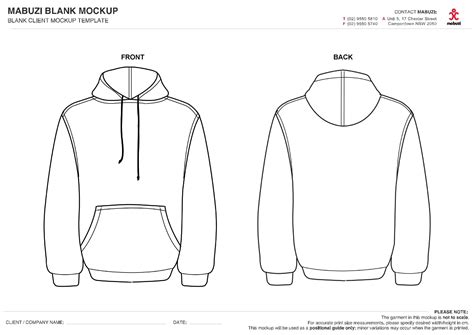 Hoodie Template Front And Back
