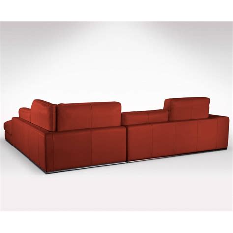 Canapé en cuir nubuck halton avec piètement chromé, disponible en une vaste gamme de revêtements en tissu, velours, simili cuir et cuir mince. Canapé d'angle méridienne haut de gamme en cuir VERYSOFA