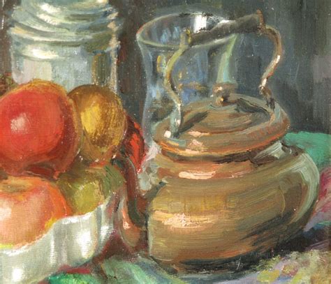 Antiques Atlas Impressionist Still Life Oil Painting With Kettle